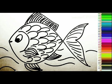 480x360 How To Draw A Beautiful Fish Step - Beautiful Fish Drawing