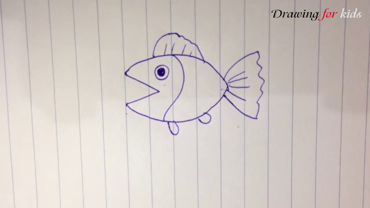 1280x720 How To Draw The Simplest And Most Beautiful Fish - Beautiful Fish Drawing