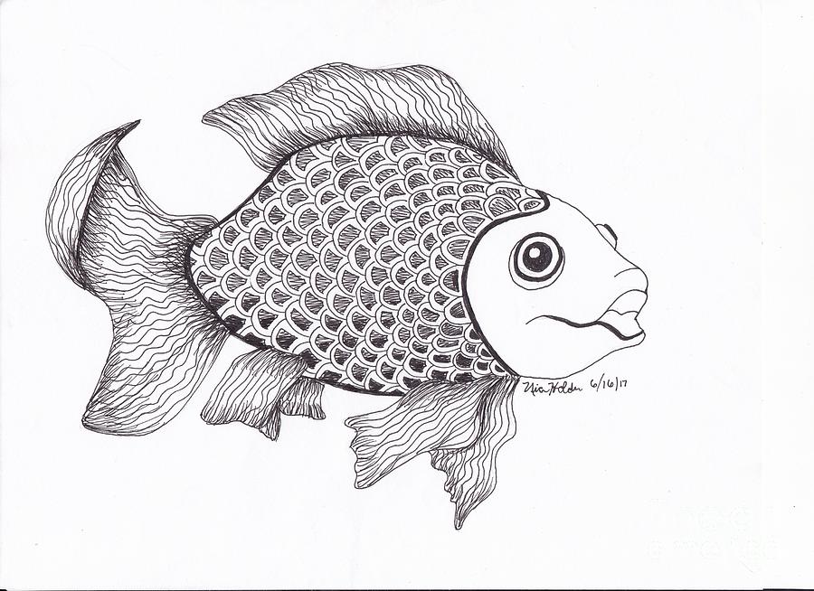 900x654 A Beautiful Fish Drawing - Beautiful Fish Drawing