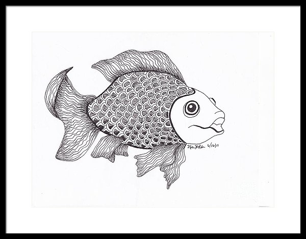 600x469 A Beautiful Fish Framed Print - Beautiful Fish Drawing
