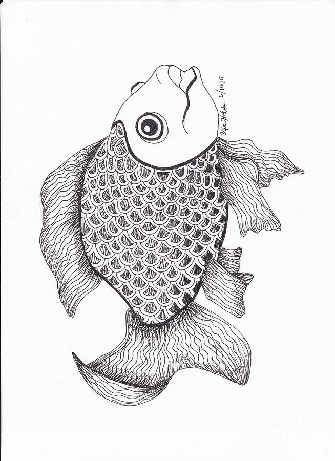 654x900 Beautiful Fish Drawing - Beautiful Fish Drawing