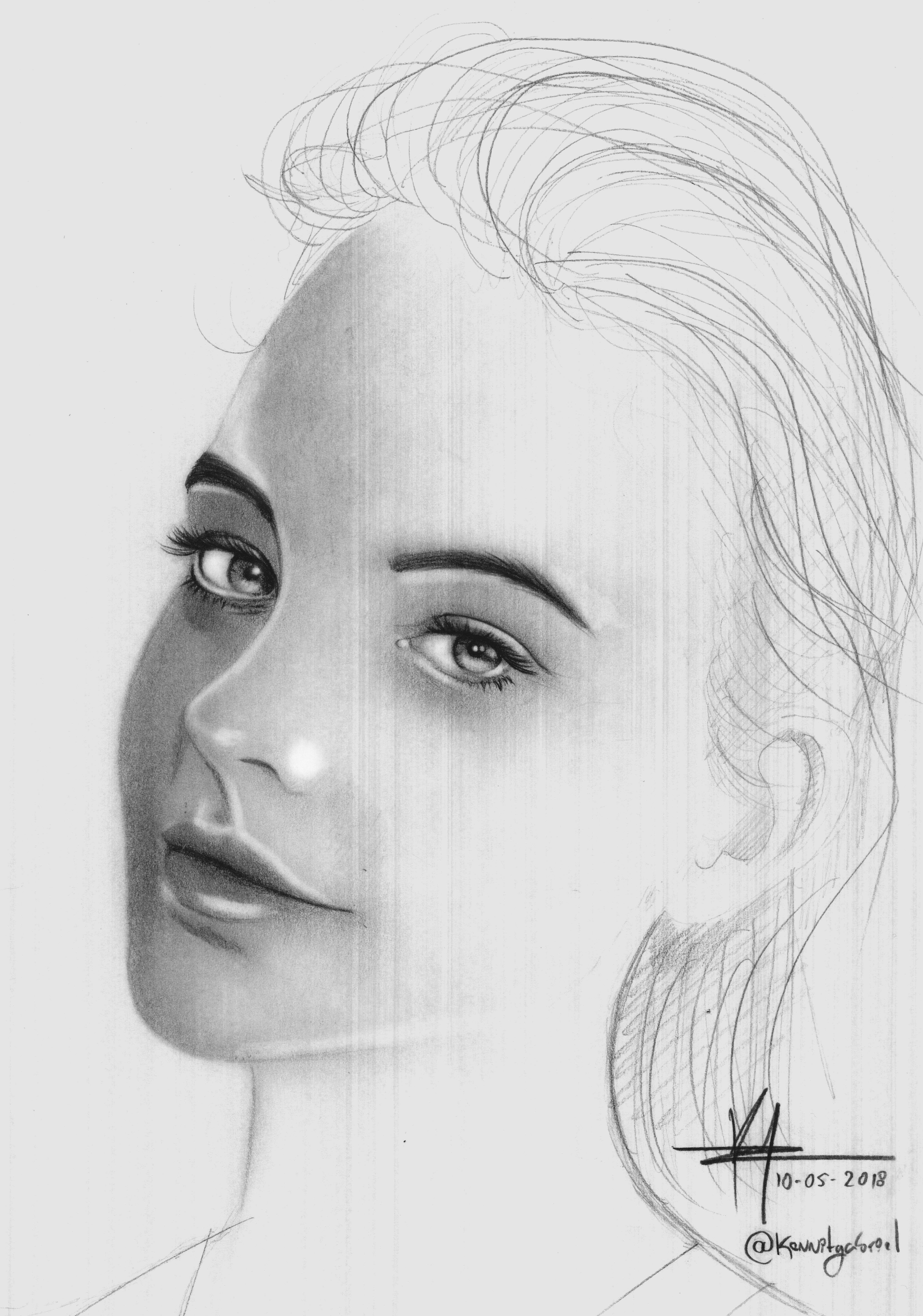 Beautiful Girl Face Drawing at PaintingValley.com | Explore collection ...