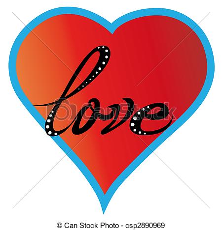450x468 Drawing Of Beautiful Heart And Love Word - Beautiful Heart Drawings
