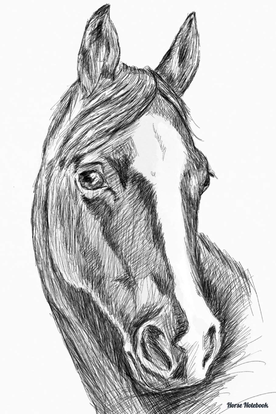 907x1360 Horse Notebook Beautiful Hand Drawing Artistic Journal Horseart - Beautiful Horse Drawing