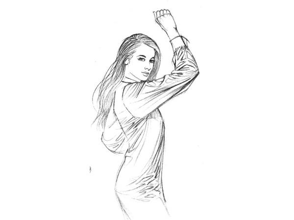 600x450 Graphic Beautiful Lady Whitelack Drawing Pencils - Beautiful Lady Drawing