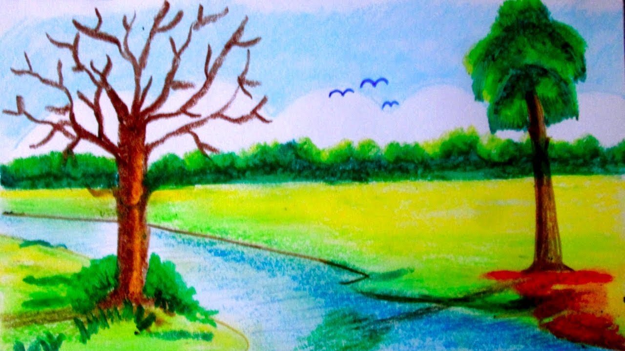 Beautiful Landscape Drawing at Explore collection