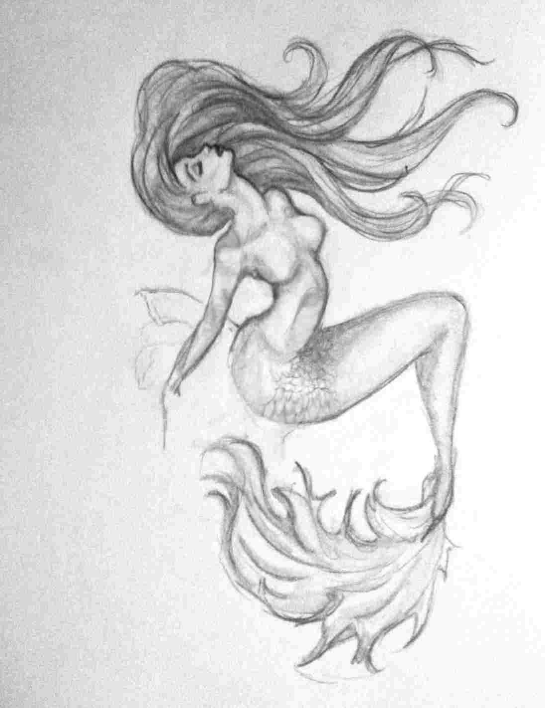 1096x1422 gorgeous pencil drawings of beautiful mermaids illustration - Beautiful Mermaid Drawings