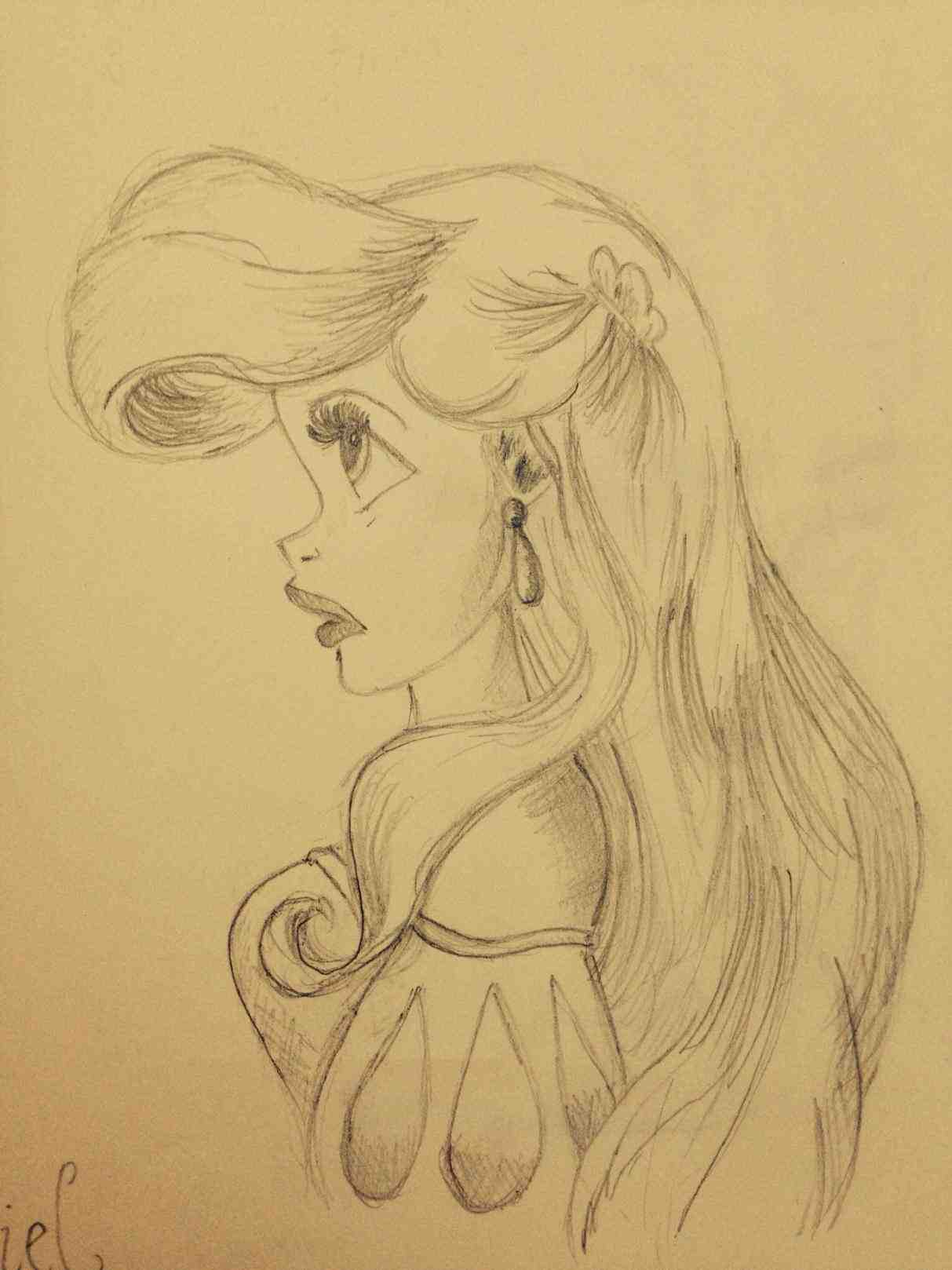 1213x1618 Beautiful Princess Pencil Drawing - Beautiful Princess Drawing