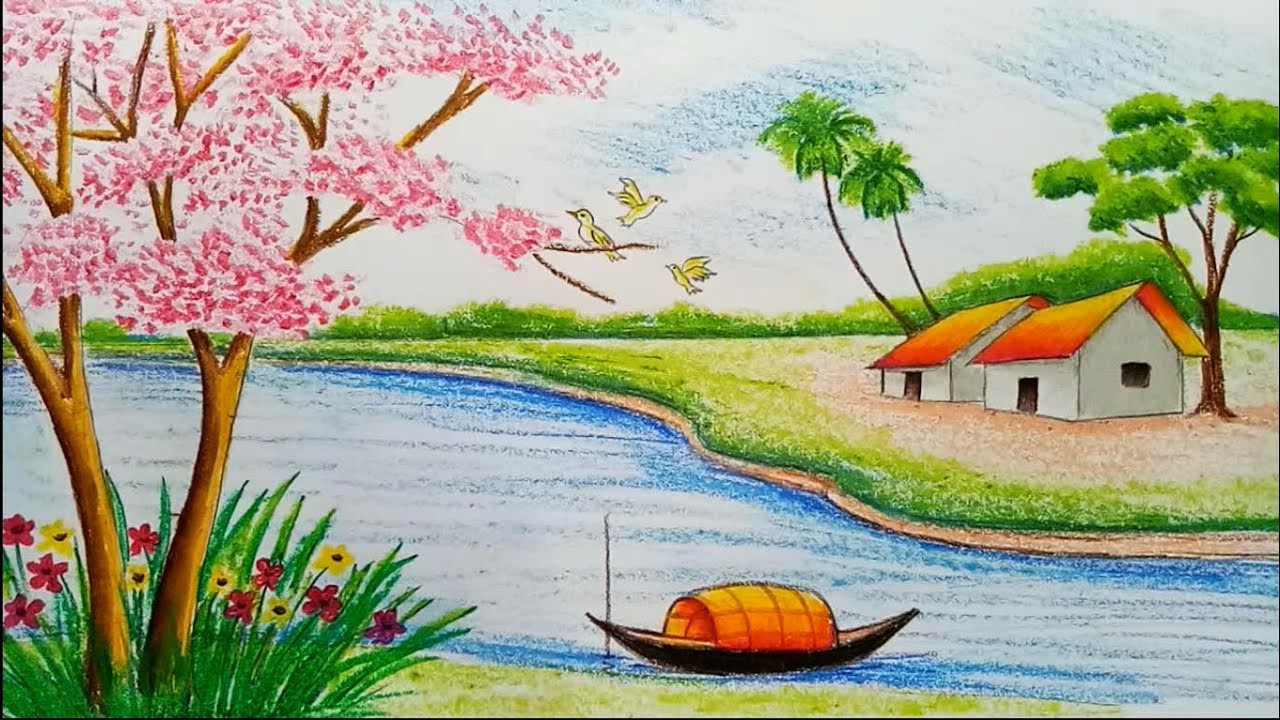 Beautiful Scenery Drawing at Explore collection of