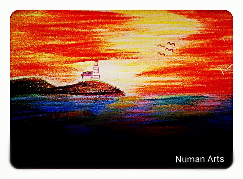 Beautiful Sunset Drawing At PaintingValley.com | Explore Collection Of ...