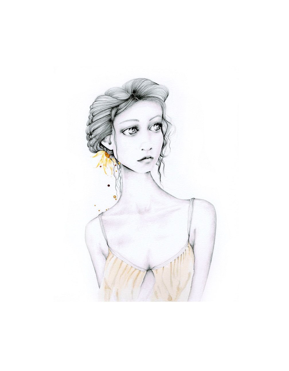 1008x1296 original drawing of a girl one of a kind pencil drawing women etsy - Beautiful Woman Drawing