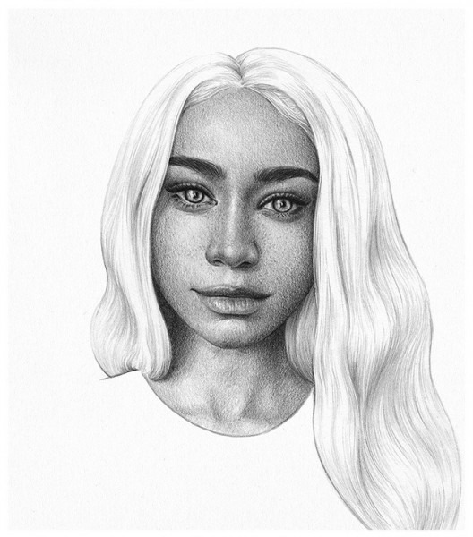 528x600 Beautiful Woman Drawing - Beautiful Woman Drawing