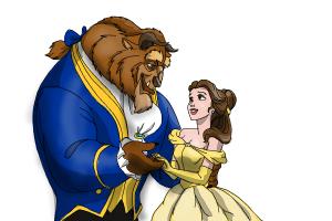 300x200 how to draw belle and the beast from beauty and the beast - Beauty And Beast Drawing