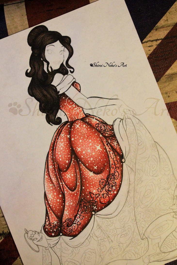 730x1095 Wip The Beauty And The Beast Drawing - Beauty And Beast Drawing