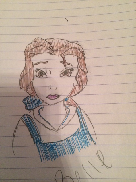 478x640 How To Draw Disney's Belle From Beauty And The Beast - Beauty And The Beast Drawing