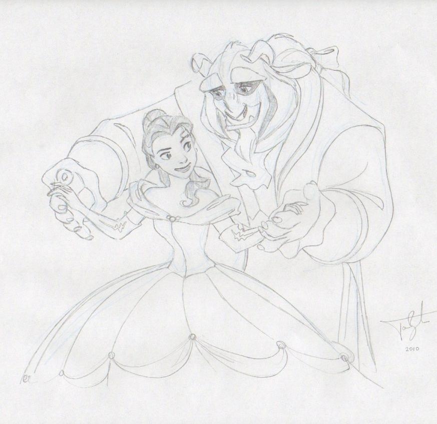 Beauty And The Beast Drawing at PaintingValley.com | Explore collection ...