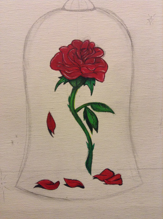 Beauty And The Beast Rose Drawing At Paintingvalley Com Explore Collection Of Beauty And The Beast Rose Drawing