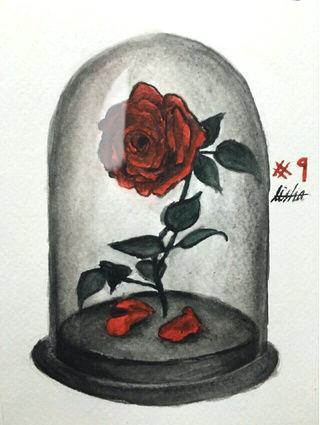 Beauty And The Beast Rose Drawing At Paintingvalley Com Explore Collection Of Beauty And The Beast Rose Drawing