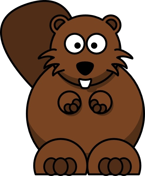 492x595 cartoon beaver clip art free vector in open office drawing - Beaver Cartoon Drawing