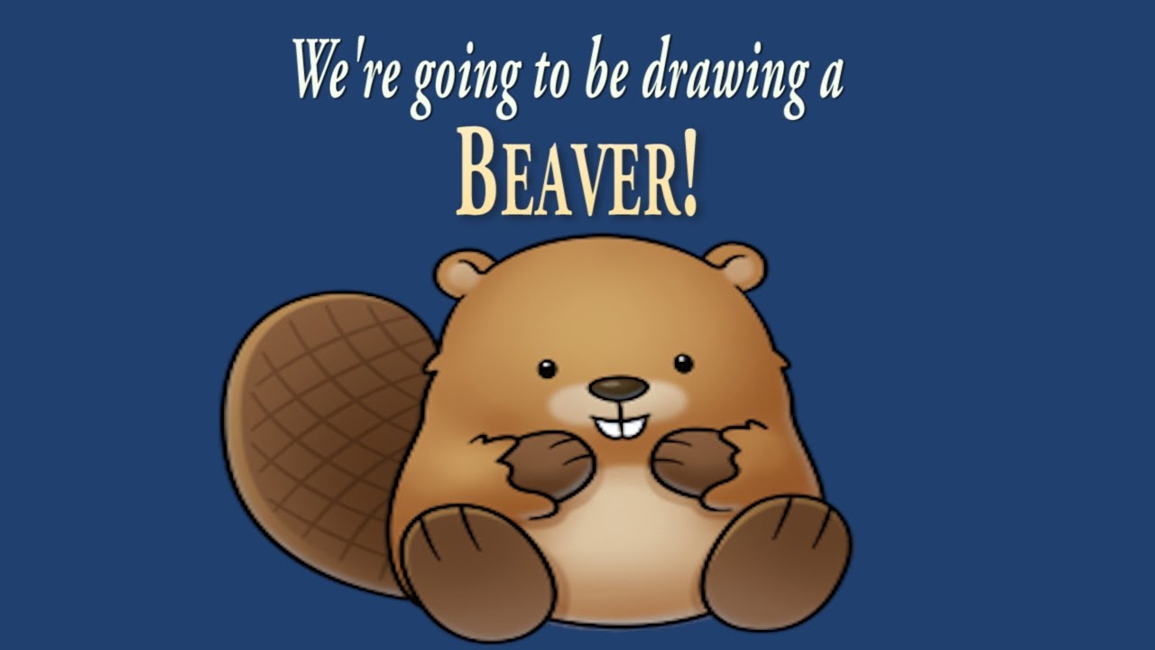 1280x720 how to draw a cute little beaver easy drawing artninja - Beaver Cartoon Drawing