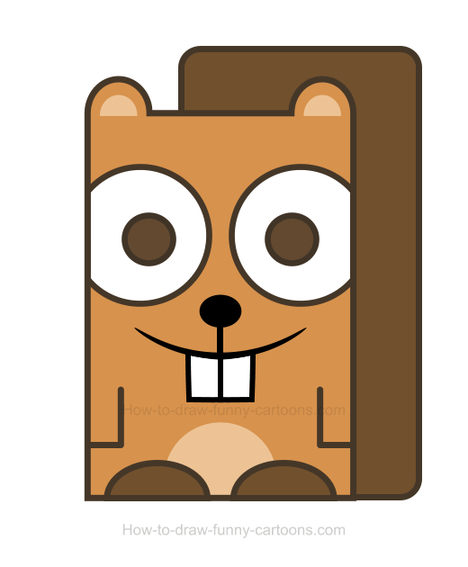 520x630 beaver clipart - Beaver Cartoon Drawing