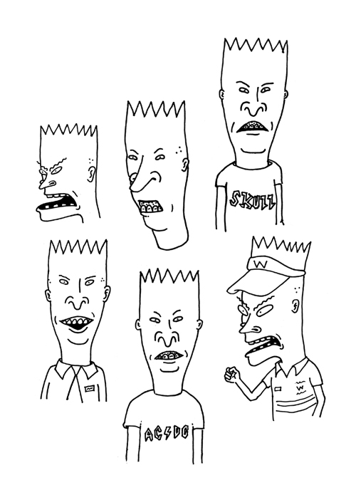 500x695 mildred town beavis and butthead and bart - Beavis And Butthead Drawing