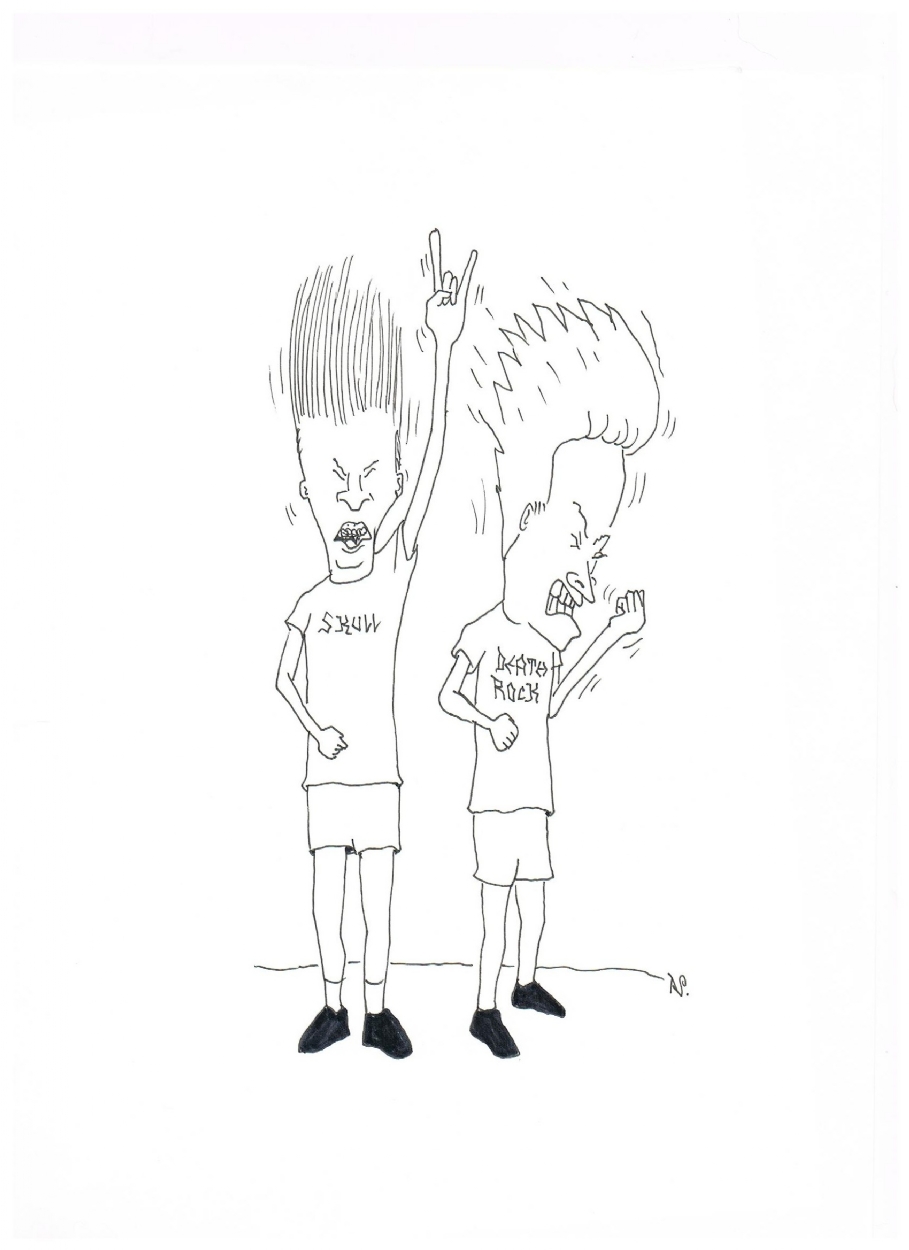 909x1250 beavis and butt head - Beavis And Butthead Drawing