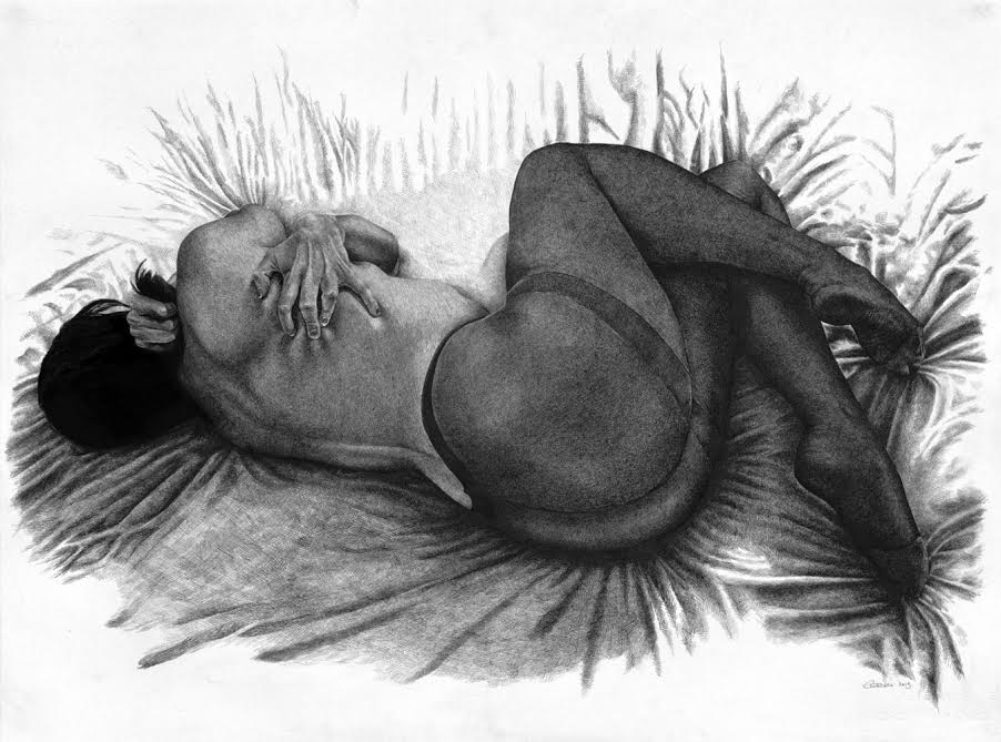 902x669 women on bed drawings three so far lily mae martin - Bed Drawing