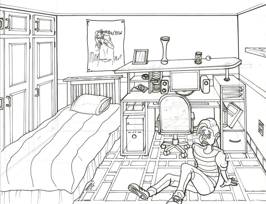 Bedroom Perspective Drawing At Paintingvalley Com Explore