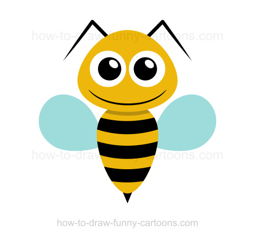 500x467 How To Draw A Bee - Bee Drawing