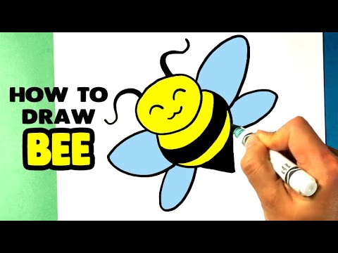 480x360 How To Draw A Cute Bee - Bee Drawing Easy
