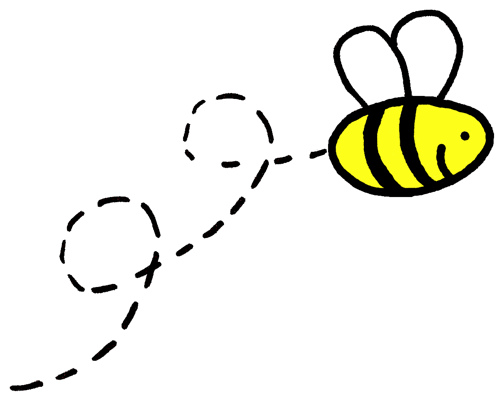 500x403 Bees Clipart Easy - Bee Drawing Easy