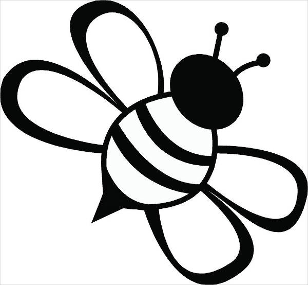 600x554 Bee Drawings - Bee Drawing Images