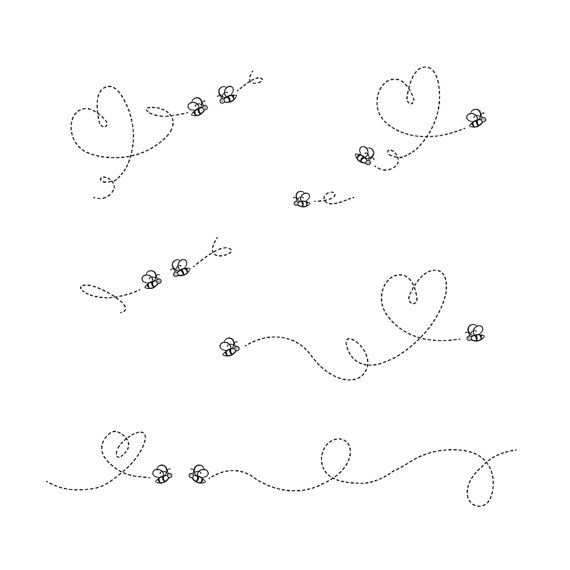 570x570 Bee Line Clipart Clip Art - Bee Line Drawing
