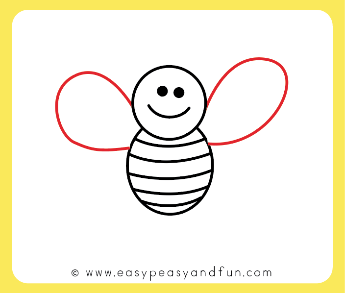 704x598 How To Draw A Bee - Bee Simple Drawing