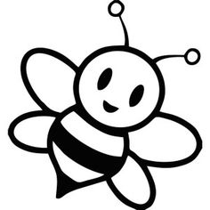 236x236 Line Drawing Simple Bee - Bee Simple Drawing