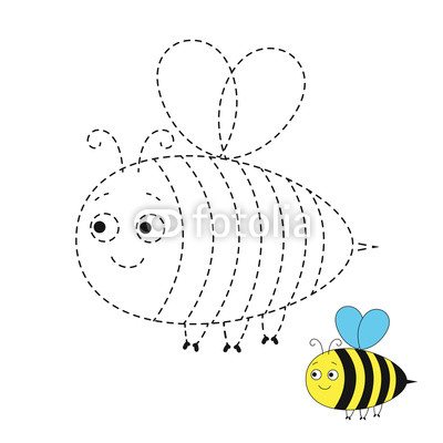 400x400 drawing worksheet for preschool kids with easy gaming level - Bee Simple Drawing