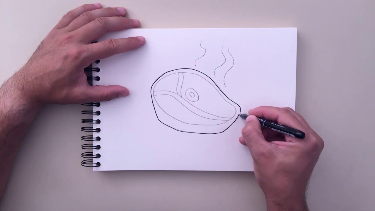 1280x720 how to draw beef steak - Beef Drawing