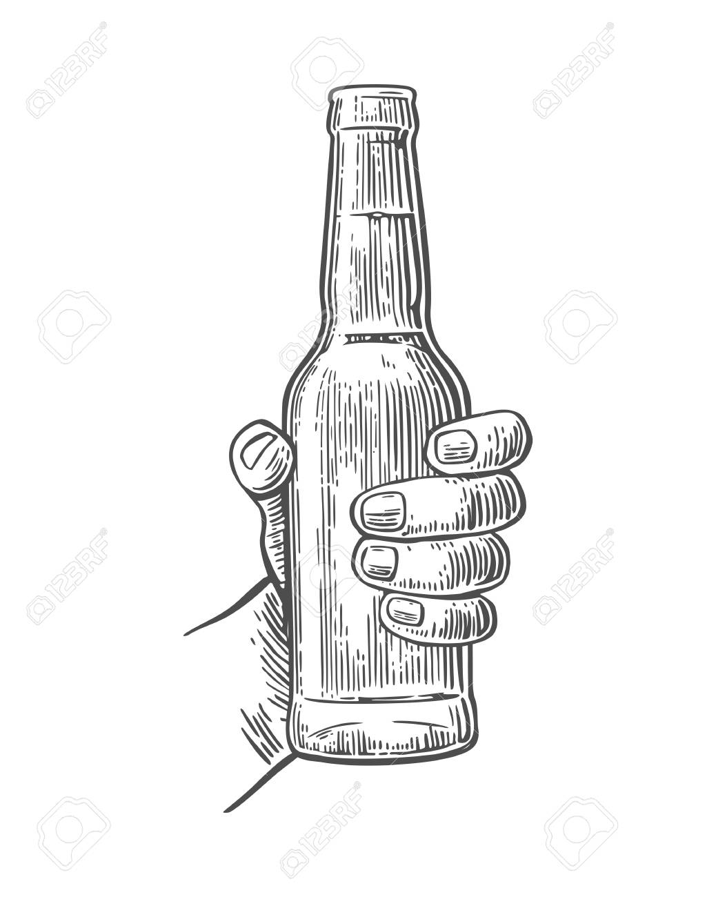 1038x1300 timelapse drawing beer bottle for free download - Beer Bottle Drawing
