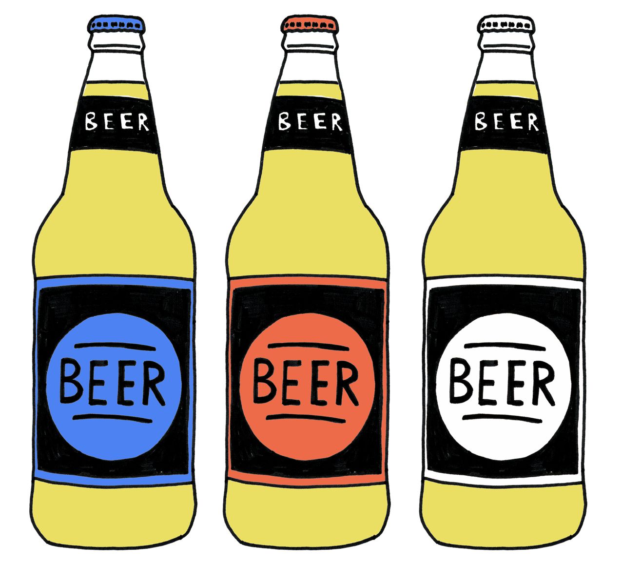 1276x1194 beer bottle clipart - Beer Bottle Drawing