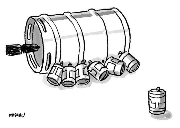 700x500 beer cans nursing at a keg greeting card for sale - Beer Can Drawing