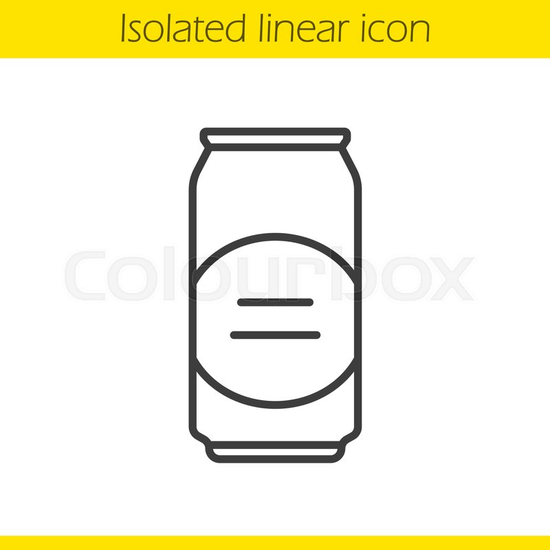 800x800 Beer Can Linear Icon Thin Line Stock Vector Colourbox - Beer Can Drawing