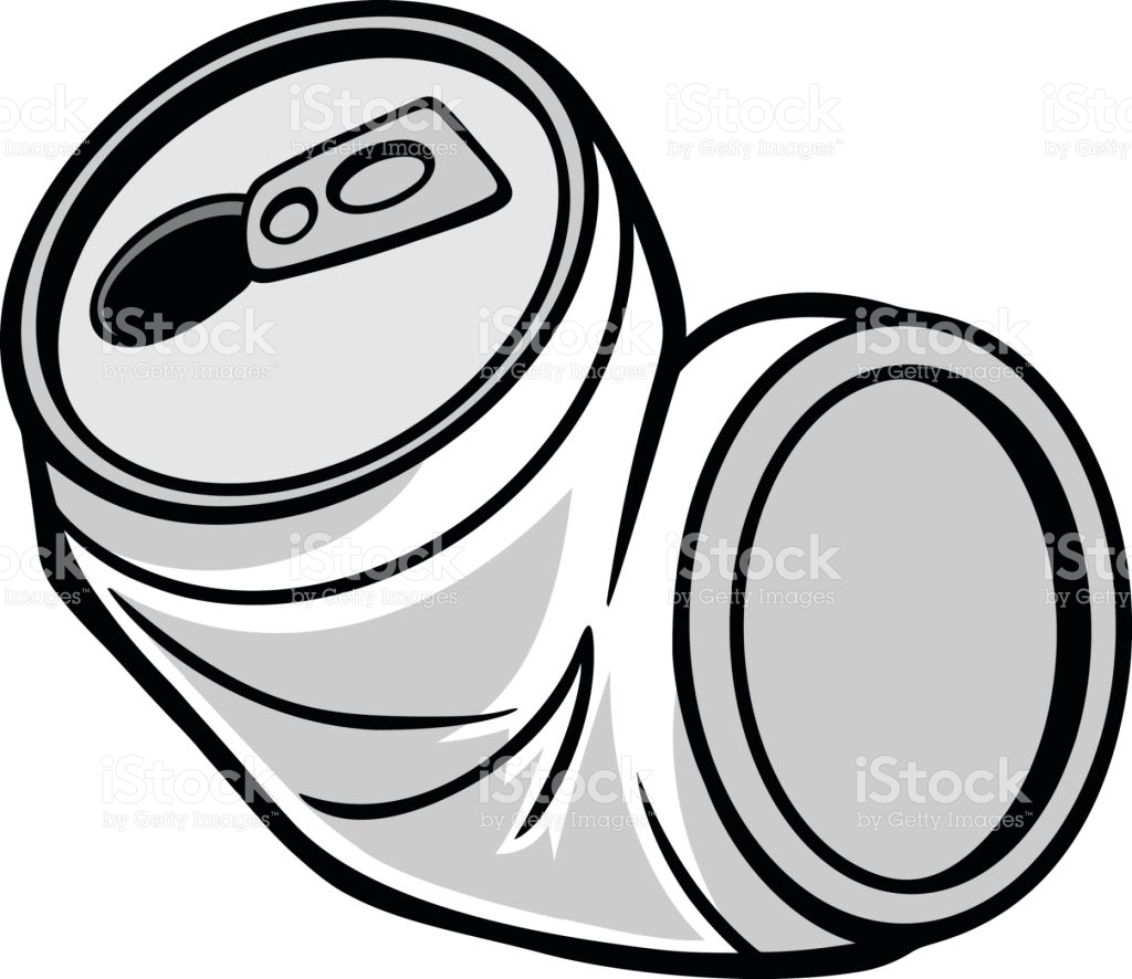 1024x886 crushed beer can clipart great free clipart, silhouette - Beer Can Drawing