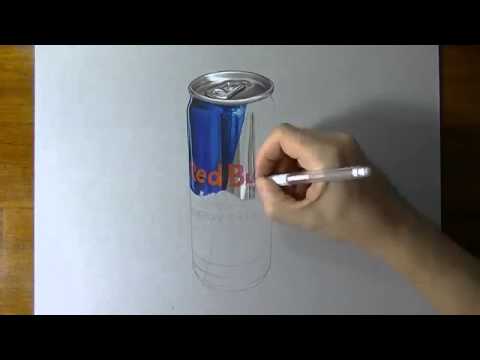 480x360 Drawing A Red Bull Beer Can - Beer Can Drawing