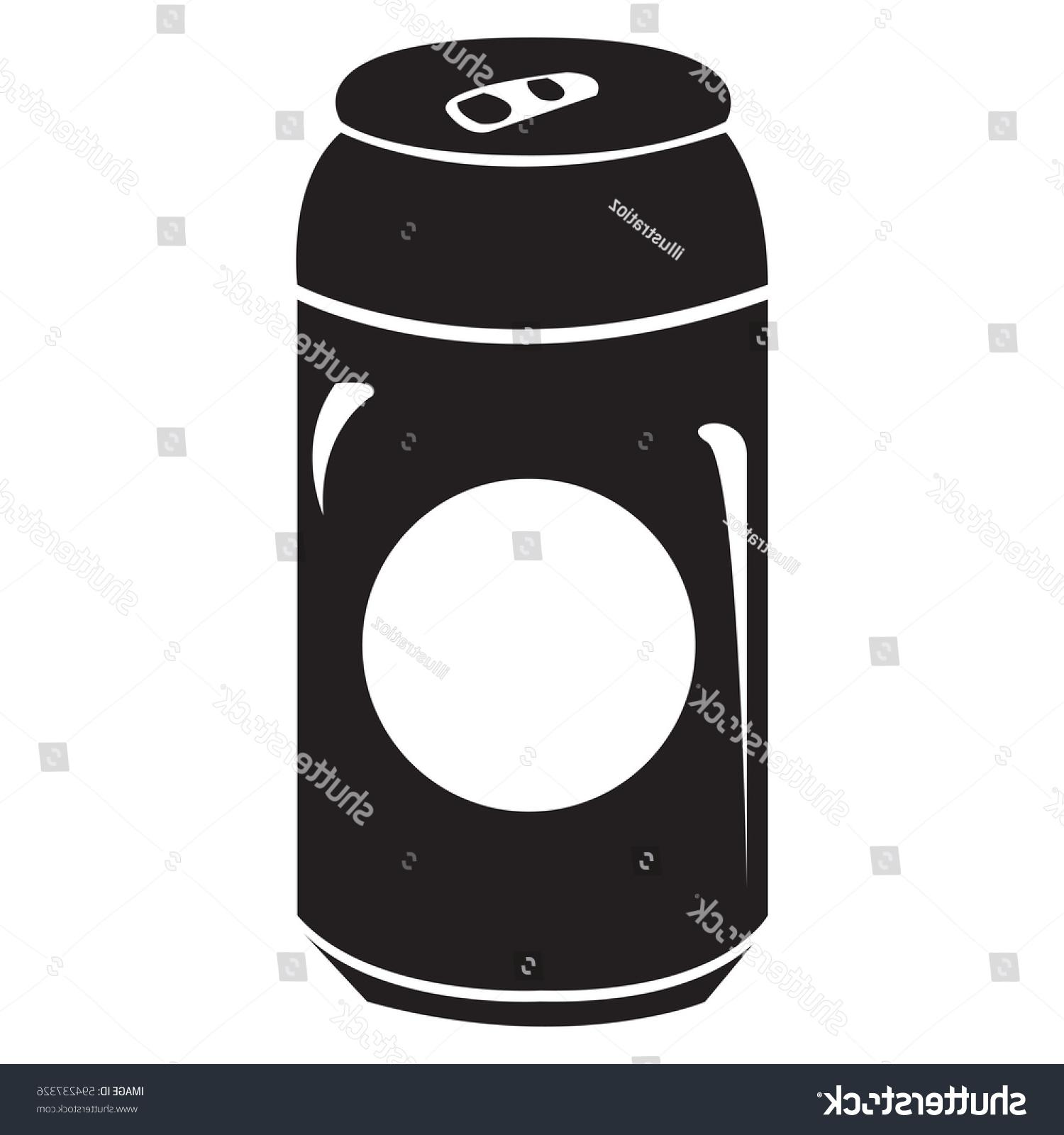 1500x1600 Hd Stock Vector Isolated Silhouette Of Beer Can Illustration Drawing - Beer Can Drawing