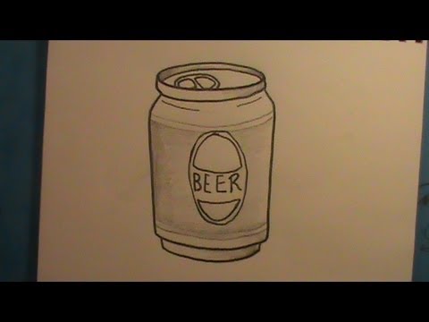 480x360 How To Draw A Can Of Beer - Beer Can Drawing