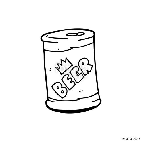 500x500 Line Drawing Cartoon Beer Can Stock Image And Royalty Free Vector - Beer Can Drawing