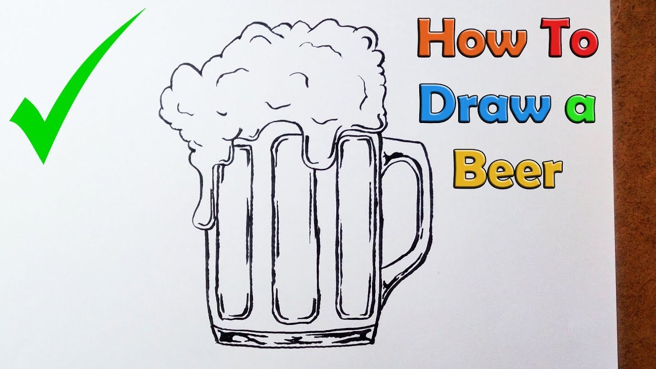 1280x720 How To Draw A Beer - Beer Drawing