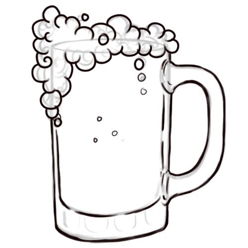 500x500 quilting idea quilt as desired beer mugs, mug drawing, beer - Beer Drawing