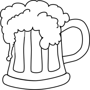 297x298 beer mug outlined clip art - Beer Glass Drawing